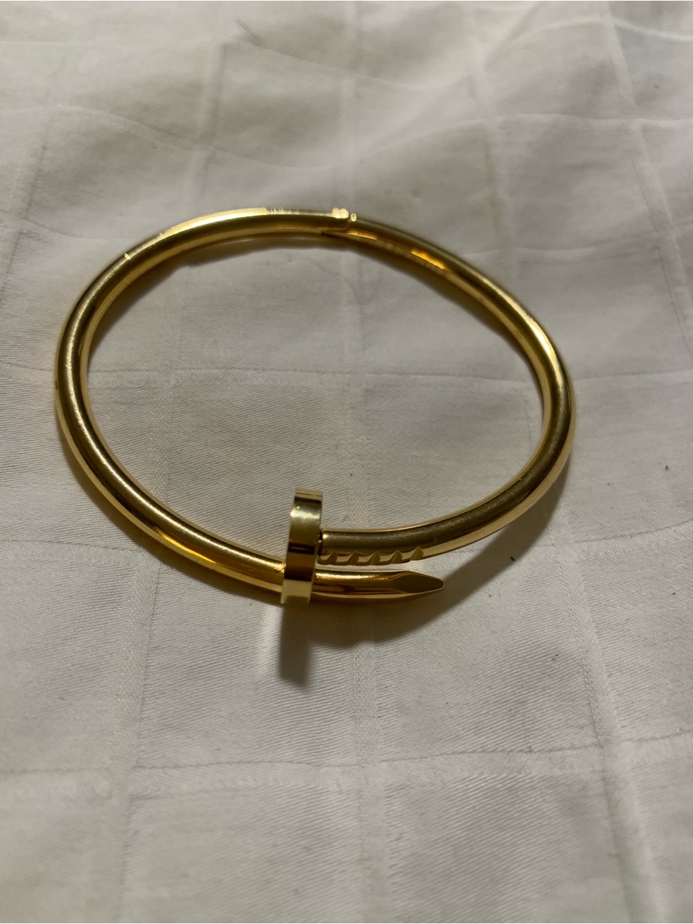 Gold-Tone Nail Wrap Bangle Bracelet - Women Jewelry